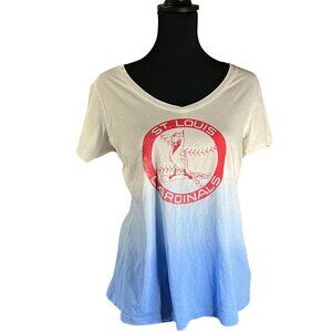 Women's St. Louis Cardinals V-Neck T-Shirt, Size Medium